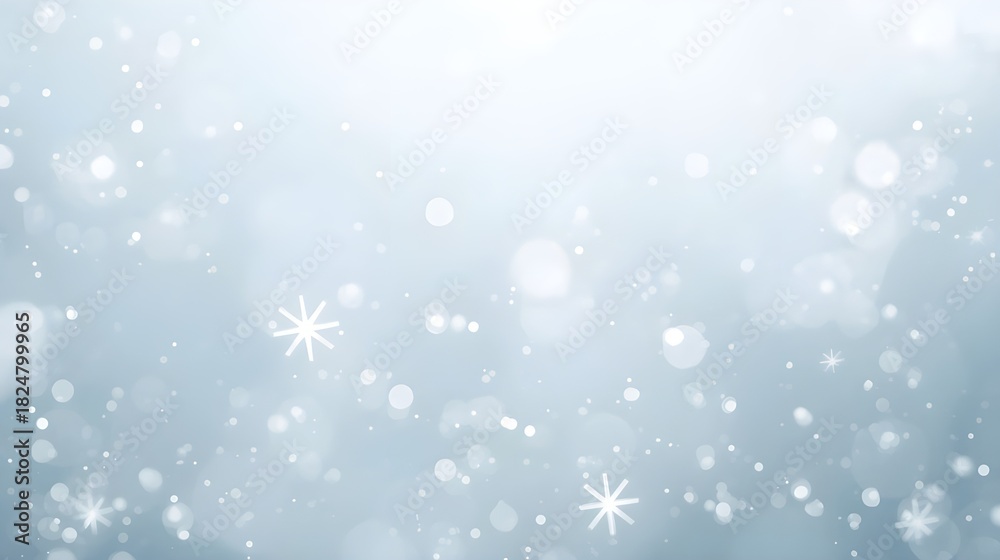 Fototapeta premium Soft Winter Snowfall Minimal Background