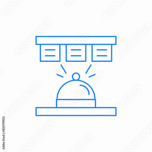 counter bell icon sign vector