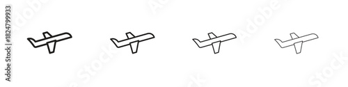 Plane icons vector logo illustration simple design. Web UI design.