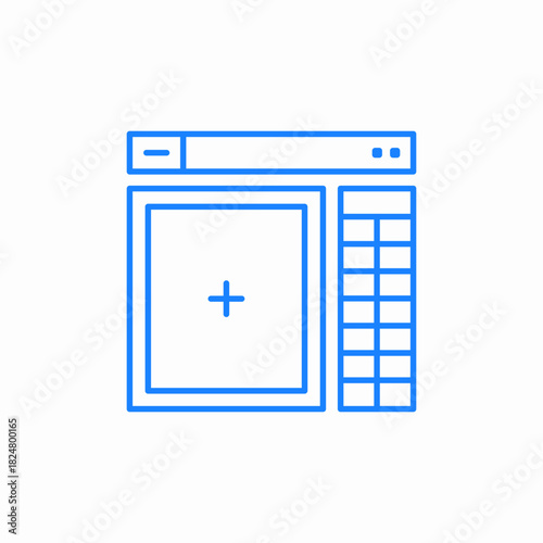 design interface layout icon sign vector