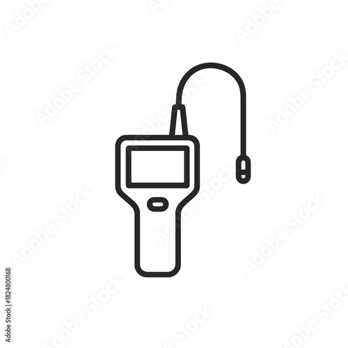 Fine line inspection endoscope icon symbolizing internal visual diagnostics and maintenance, ideal for industrial inspection, mechanical troubleshooting and engineering analysis