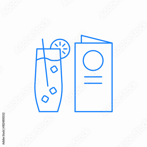drinks menu icon sign vector