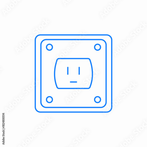 electric socket icon sign vector