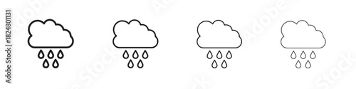 Rain icons vector logo illustration simple design. Web UI design.