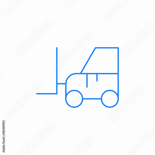 forklift pallet jack icon sign vector