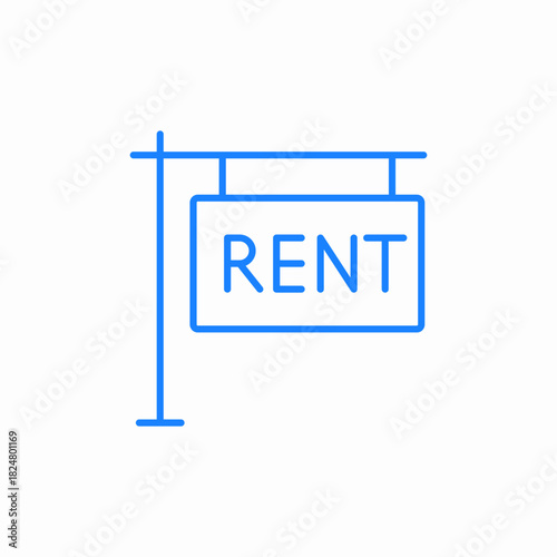 for rent signpost icon sign vector