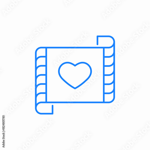 heart romantic movie icon sign vector
