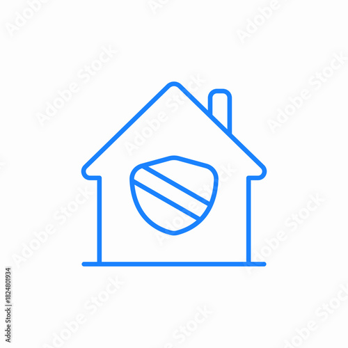 home shield insurance icon sign vector