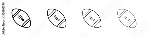 Rugby icons vector logo illustration simple design. Web UI design.