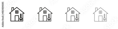 Selling or rent home icons vector logo illustration simple design. Web UI design.