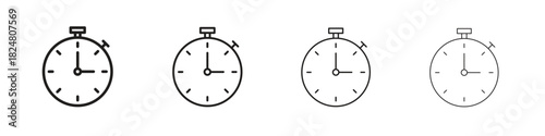 Stopwatch icons vector logo illustration simple design. Web UI design.