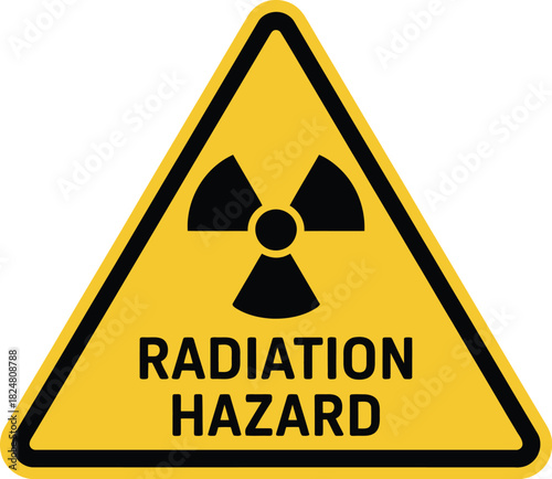 Radiation hazard sign vector image download safety warning radioactive material