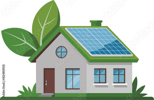 Solar panel house energy efficiency sustainable living renewable resources home