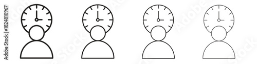 User time icons vector logo illustration simple design. Web UI design.