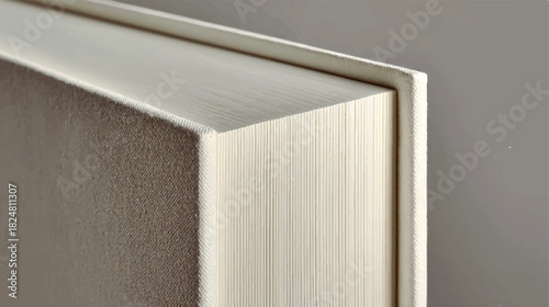 Close up shot of a hardcover book with a textured cover