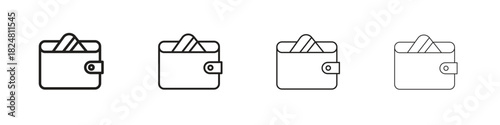 Wallet icons vector logo illustration simple design. Web UI design.