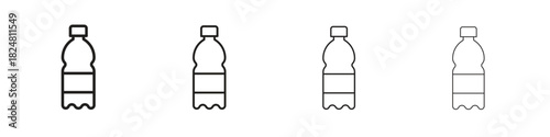 Water bottle icons vector logo illustration simple design. Web UI design.