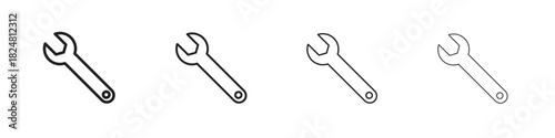 Wrench icons vector logo illustration simple design. Web UI design.