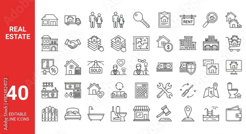 Real Estate Icons for Your Business and Property Needs