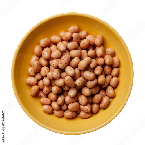 Colorful Plate With Cooked Beans Ready for Meal Preparation or Serving During...
