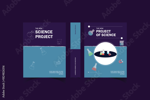 book cover design  for project business company modern digital company design education science creative