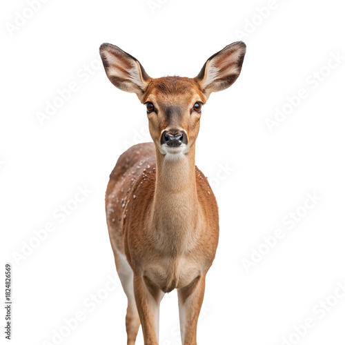 Cute Young Deer Standing Calmly in a Serene Environment With Soft Light