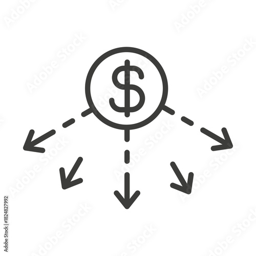 Web Icon Money with arrows