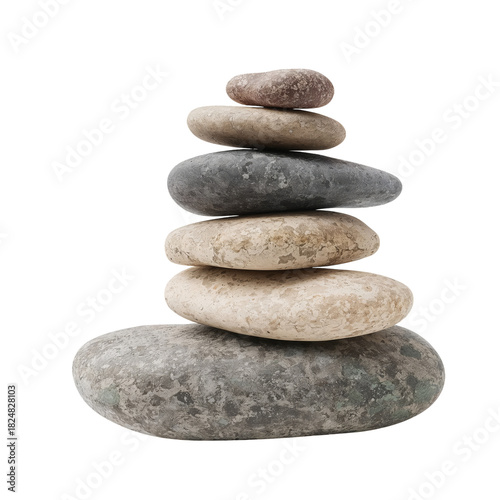 Stacked Stones Create a Peaceful Display in a Minimalist Setting