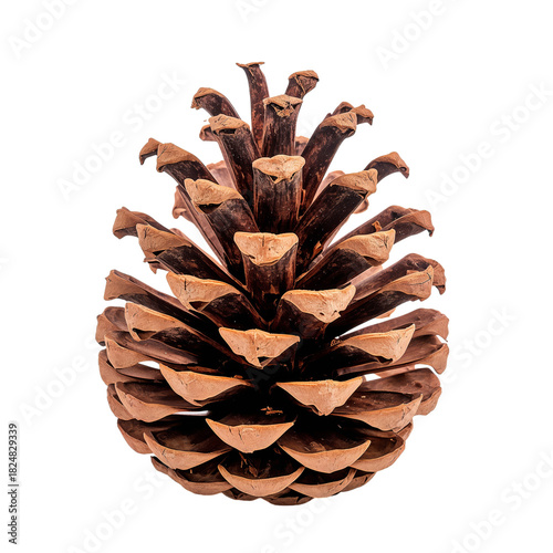 Beautiful Natural Pine Cone Resting on a Plain Surface Displays Its Unique Te...