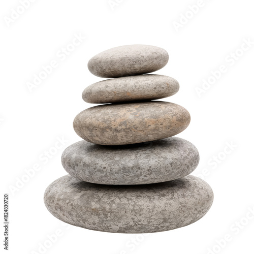 Stacked Stones Create a Peaceful Display in a Minimalist Setting
