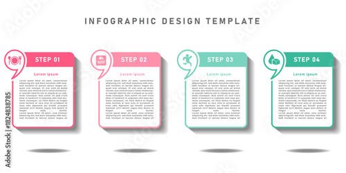 Editable 4-Step Infographic Template for PowerPoint & Keynote - Professional Process Flow