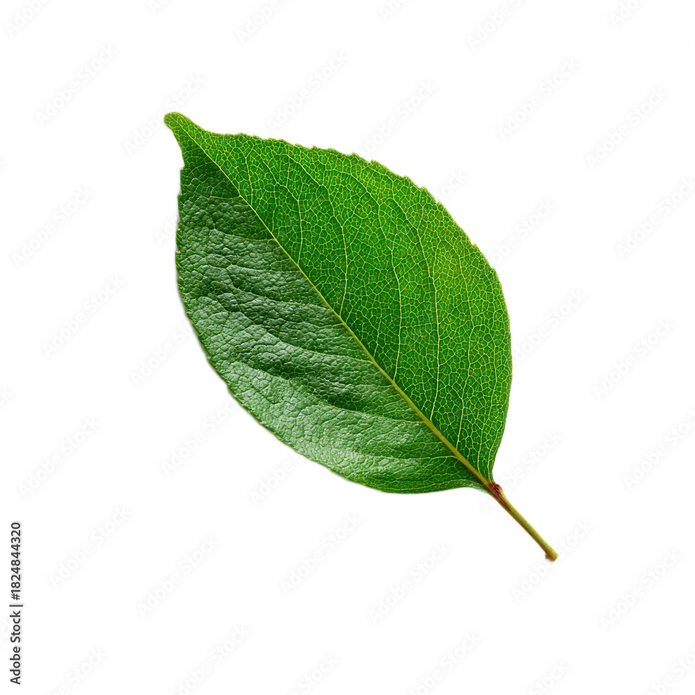 Obraz premium A leaf is shown on a white background