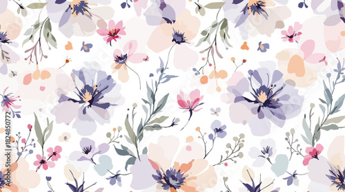 Flowers theme hand painted flowers art background,the fashion of modern painting flower art