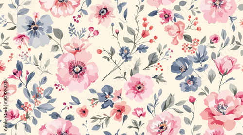 seamless pattern with flowers