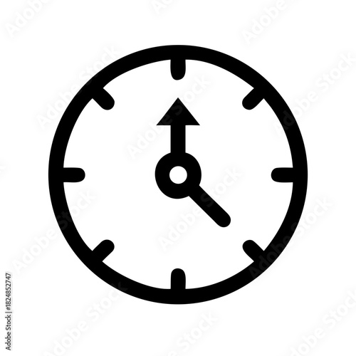 Illustration of a clock with a short hand pointing to four and long hand pointing to twelve