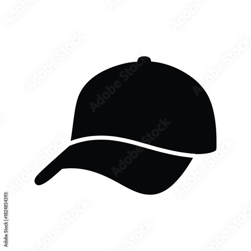 Black Silhouette of Hat or Cap Icon