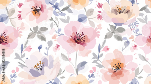 seamless watercolor floral abstract colorful wallpaper