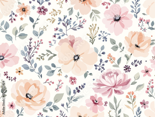 Watercolor colorful drops and spray on a white background. Seamless pattern. 