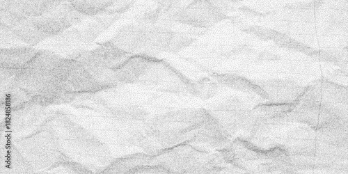 Textured paper, folded crumpled grid paper, heavy dust grain, dotted halftone layers, retro distressed noise.