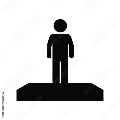 Silhouette of Child Standing on Stage