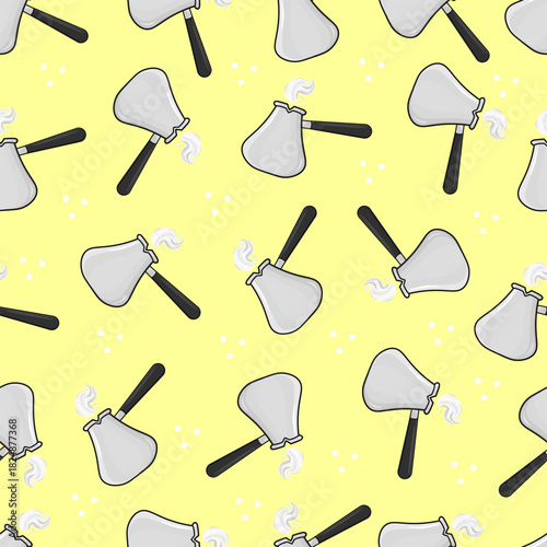 Turkish coffee cezve pattern with brewing steam