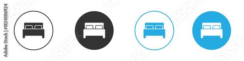 Bed icons logo vector EPS 10, flat vector illustrations
