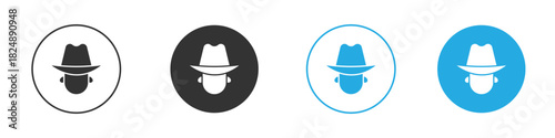Cowboy icons logo vector EPS 10, flat vector illustrations
