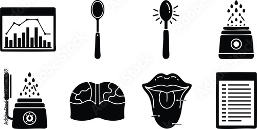 Medical and dental health icons set vector illustration