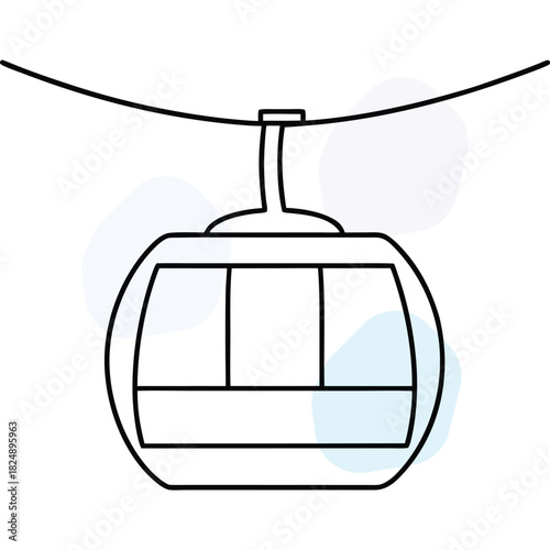 Cable Car Outline Simple Design