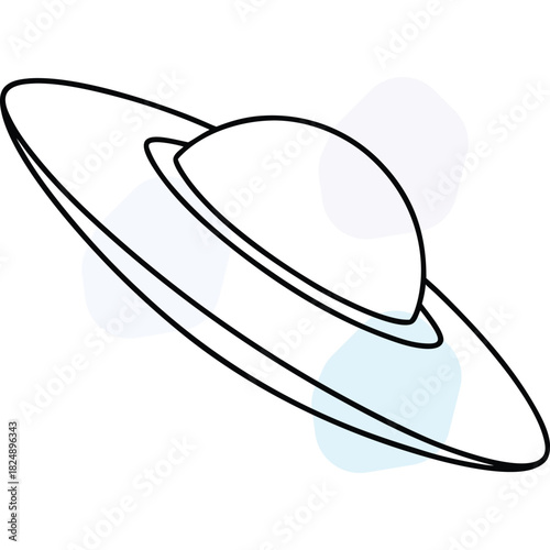Simple flying saucer illustration