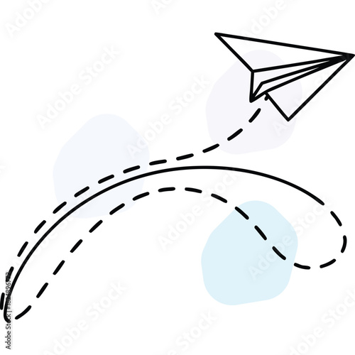 Simple paper airplane icon art