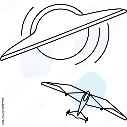 Flying objects in the sky