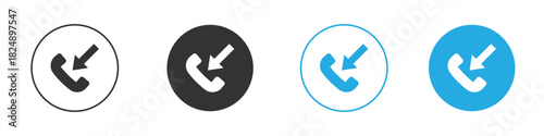 Incoming Call icons logo vector EPS 10, flat vector illustrations