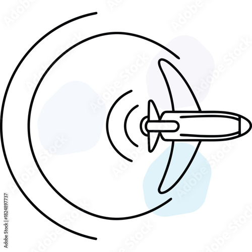 Modern Drone Aircraft Delivering Global Digital Transport